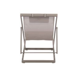 Solstol i aluminium och textil i taupe, 64 x 128 x 81 cm | Davis
