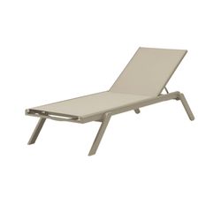 Solstol i aluminium och textil i taupe, 72 x 198 x 35 / 101 cm | Köpcenter