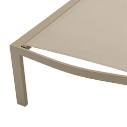 Solstol i aluminium och textil i taupe, 75 x 200 x 34 cm | bangor