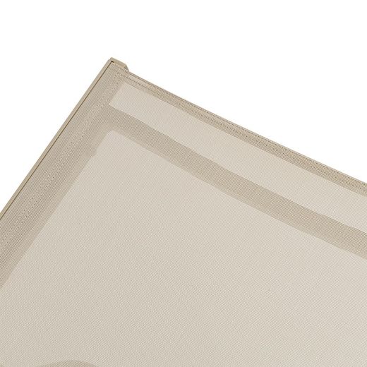 Solstol i aluminium och textil i taupe, 75 x 200 x 34 cm | bangor
