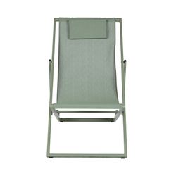 Solstol i aluminium och tyg i mintgrön, 60 x 105 x 91,5 cm | Sea Side