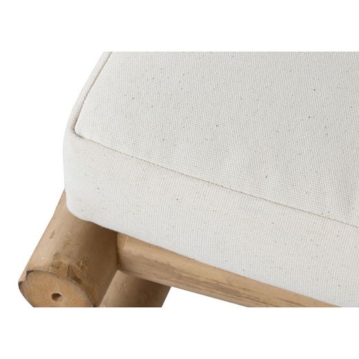 Solstol i bambu och polyestertyg i natur och beige, 70 x 201 x 41 cm | Sea Side