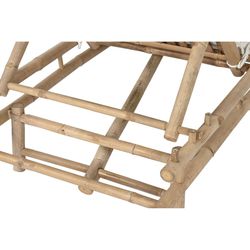 Solstol i bambu och polyestertyg i natur och beige, 70 x 201 x 41 cm | Sea Side