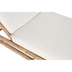 Solstol i bambu och polyestertyg i natur och beige, 70 x 201 x 41 cm | Sea Side