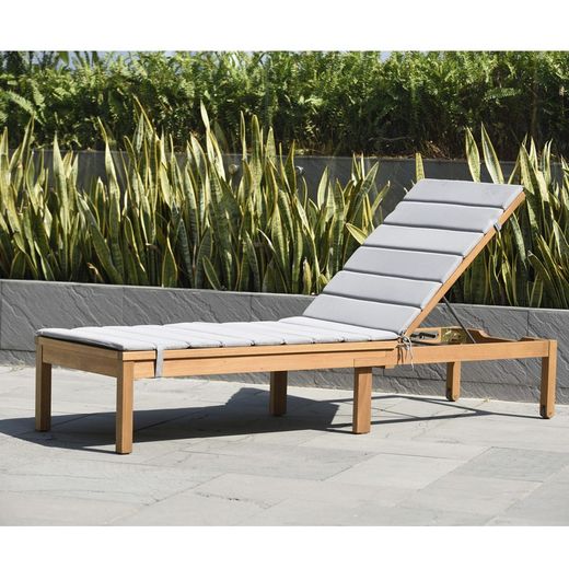 Tumbona de Jardín Milán Madera con Ruedas 191,10x59,60x86,90 cm