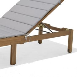 Tumbona de Jardín Milán Madera con Ruedas 191,10x59,60x86,90 cm