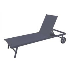 Espreguiçadeira de jardim com rodas Chillvert Aruba Multiposition 200x65x33,5 cm Cinza
