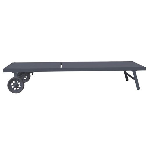 Espreguiçadeira de jardim com rodas Chillvert Aruba Multiposition 200x65x33,5 cm Cinza