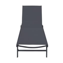 Espreguiçadeira de jardim com rodas Chillvert Aruba Multiposition 200x65x33,5 cm Cinza