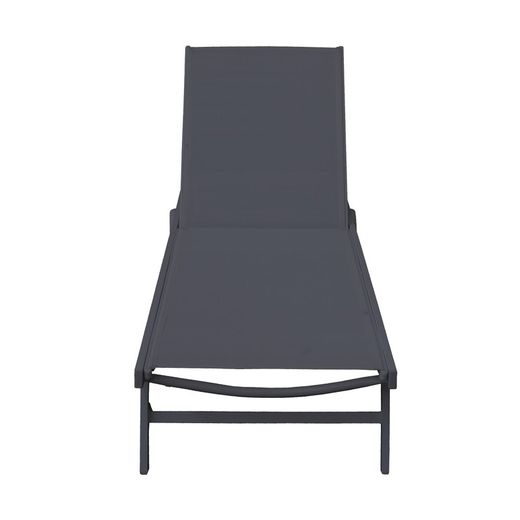 Espreguiçadeira de jardim com rodas Chillvert Aruba Multiposition 200x65x33,5 cm Cinza