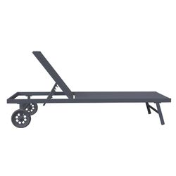 Espreguiçadeira de jardim com rodas Chillvert Aruba Multiposition 200x65x33,5 cm Cinza