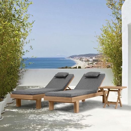 Solstol i teak i honung, 68 x 203 x 31 cm | Roxas