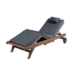 Solstol i teak i honung, 70,1 x 198 x 33,5 cm | Mati