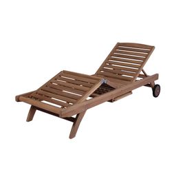 Solstol i teak i honung, 70,1 x 198 x 33,5 cm | Mati