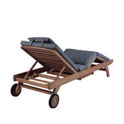 Solstol i teak i honung, 70,1 x 198 x 33,5 cm | Mati