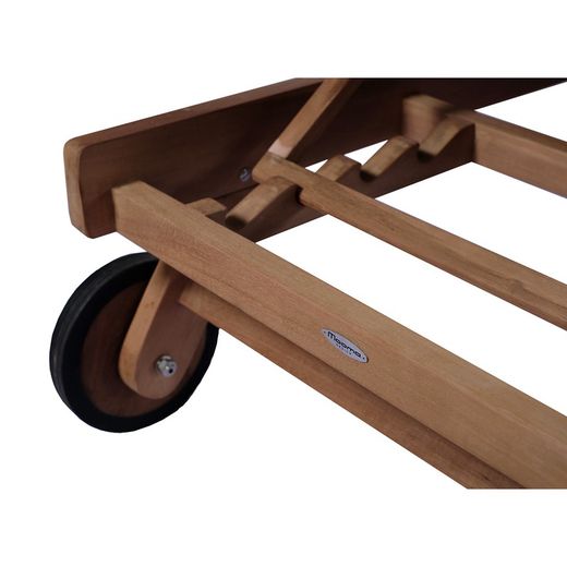 Solstol i teak i honung, 70,1 x 198 x 33,5 cm | Mati