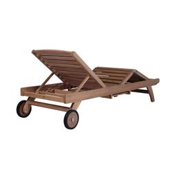 Solstol i teak i honung, 70,1 x 198 x 33,5 cm | Mati