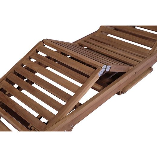 Solstol i teak i honung, 70,1 x 198 x 33,5 cm | Mati