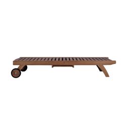 Solstol i teak i honung, 70,1 x 198 x 33,5 cm | Mati