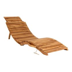Solstol i teak i natur, 160 x 50 x 25 cm | Arrieta