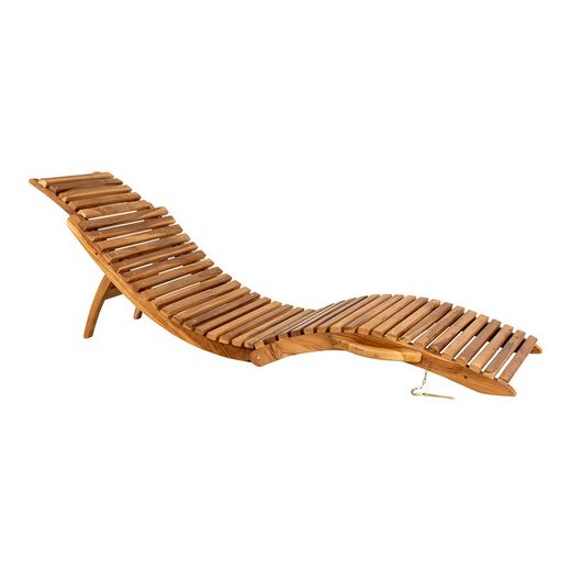 Solstol i teak i natur, 160 x 50 x 25 cm | Arrieta