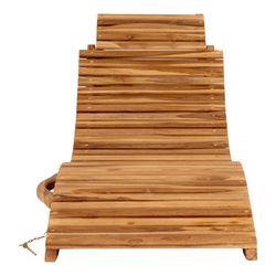 Solstol i teak i natur, 160 x 50 x 25 cm | Arrieta