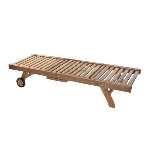 Solstol i teak i natur, 65 x 200 x 36 cm | Sea Side