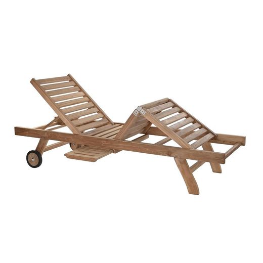 Solstol i teak i natur, 65 x 200 x 36 cm | Sea Side
