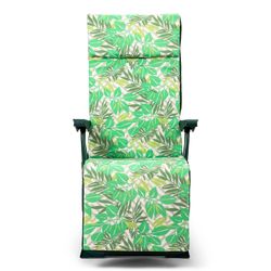 Relax lounger with headrest with 5 positions, 3 cm padding and steel structure, 76x60x108 cm