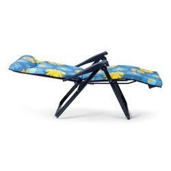 Superrelax sunbed with 6-position anatomical headrest with 5 cm padding and steel frame, 86x62x114 cm