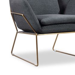 YOUR | Anthracite upholstered armchair 78 x 78 x 77 cm