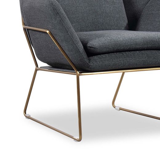 YOUR | Anthracite upholstered armchair 78 x 78 x 77 cm