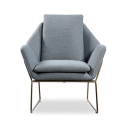 YOUR | Gray-blue upholstered armchair 78 x 78 x 77 cm