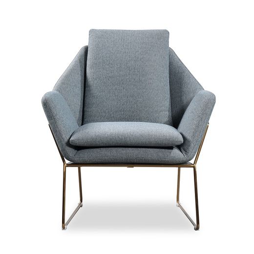YOUR | Gray-blue upholstered armchair 78 x 78 x 77 cm