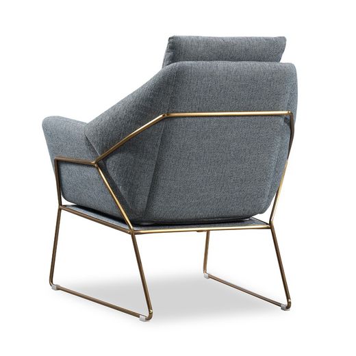 YOUR | Gray-blue upholstered armchair 78 x 78 x 77 cm