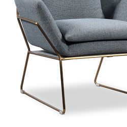 YOUR | Gray-blue upholstered armchair 78 x 78 x 77 cm