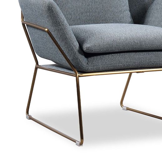 YOUR | Gray-blue upholstered armchair 78 x 78 x 77 cm