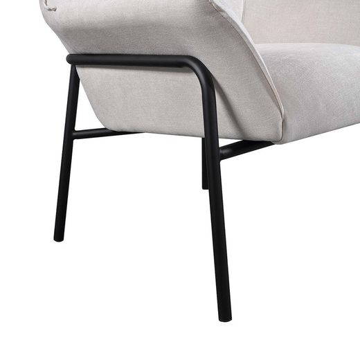 UDINE | Beige gepolsterter Sessel 80 x 84 x 90,5 cm