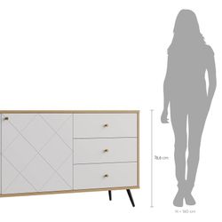 Aparador Pärumm Ukko White 176x40x76 cm