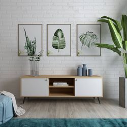 Mueble Para Tv Pärumm Ukko White 176x40x57,5 cm