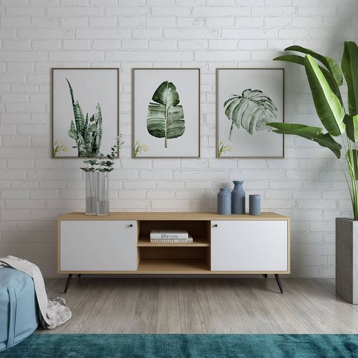 Mueble Para Tv Pärumm Ukko White 176x40x57,5 cm