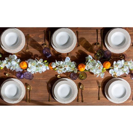 Service de table en céramique vierge de 18 pièces | alka