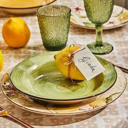 18-delig keramisch servies in veelkleurig | Zagara