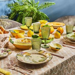 18-delig keramisch servies in veelkleurig | Zagara