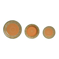 Vaisselle en grès 18 pièces en orange | Automne