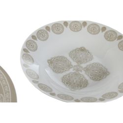Stoviglie in porcellana da 18 pezzi nei colori beige e bianco | Delhi