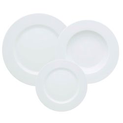 Service de table en porcelaine vierge de 18 pièces | Esprit Blanc