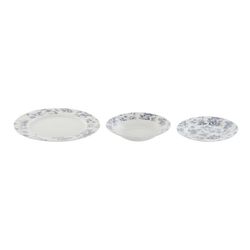 18-Piece Porcelain Dinnerware Set in White and Blue | Blue Floral
