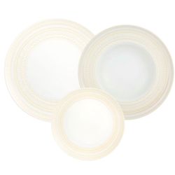 Serviço de louça de porcelana 18 peças em marfim | Marfim