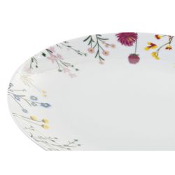 18-piece porcelain tableware in multicolor | Flowers